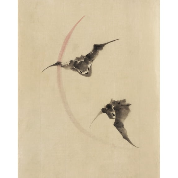 Print: Two Bats Flying, circa 1830
