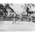 thumbnail image 1 of Print: Two Boxers In Outdoor Boxing Ring, Surrounded By Audience, 1919, 1 of 4