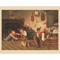 thumbnail image 1 of Print: Two Children Enjoying The Commotion Caused At Meal Time When A Dog, 1 of 4