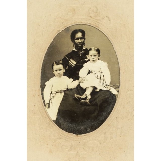 Print: Two Children With African American Woman, circa 1861-1870 ...