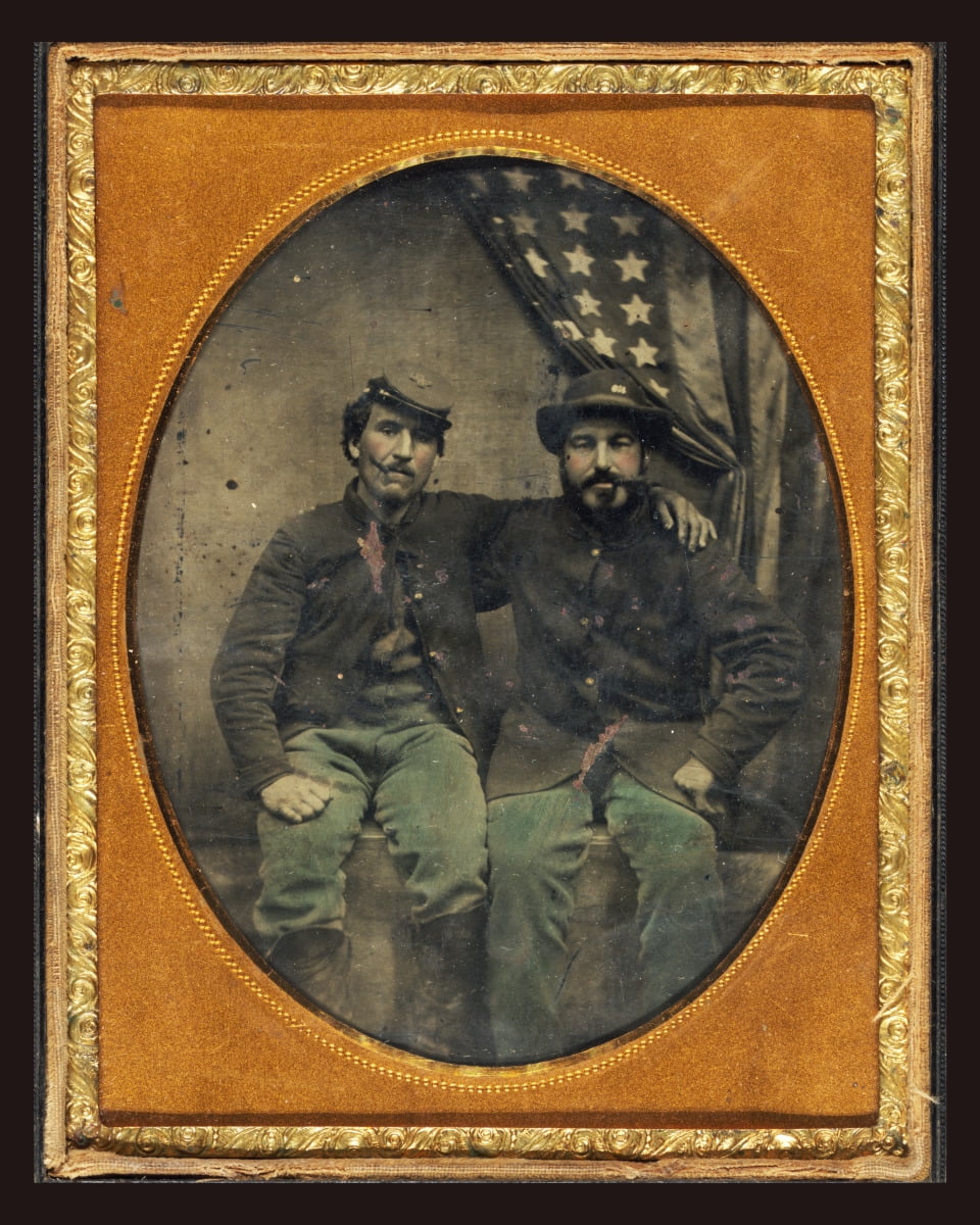 Print: Two Unidentified Civil War Soldiers In Union Uniforms, circa ...
