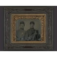 thumbnail image 1 of Print: Two Unidentified Soldiers In Union Uniforms With Linked Arms; One, 1 of 4