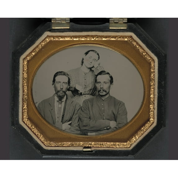 Print: Two Unidentified Soldiers In Union Uniforms With Unidentified