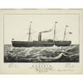 thumbnail image 1 of Print: U.S. Mail Steam Ship Pacific: Collins Line, Builders, Hull By Brown, 1 of 4