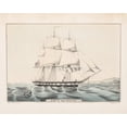 thumbnail image 1 of Print: U.S. Sloop Of War Vincennes: 20 Guns, 1845, 1 of 4