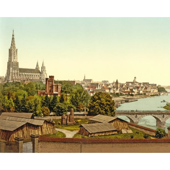 Print: Ulm, Wurtemburg, Germany, circa 1890