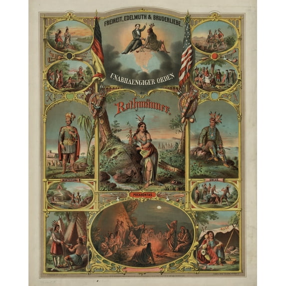 Print: Unabhaengiger Orden Der Rothmanner, 1870
