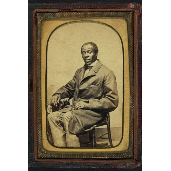 Print: Unidentified African American Man, Full-Length Portrait, Seated