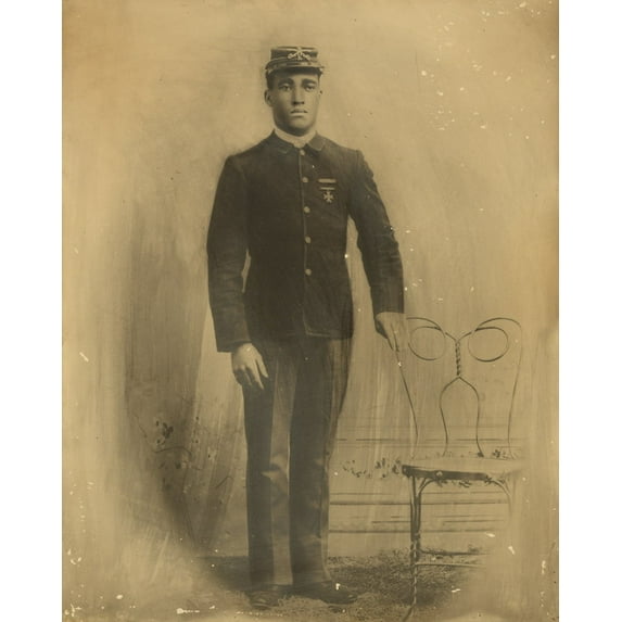 Print: Unidentified African American Soldier, 9th Cavalry, Full-Length
