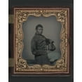 thumbnail image 1 of Print: Unidentified African American Soldier In Union Uniform, circa 1863, 1 of 4