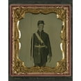 thumbnail image 1 of Print: Unidentified Soldier In Union Uniform With Bayoneted Rifle Musket, 1 of 4