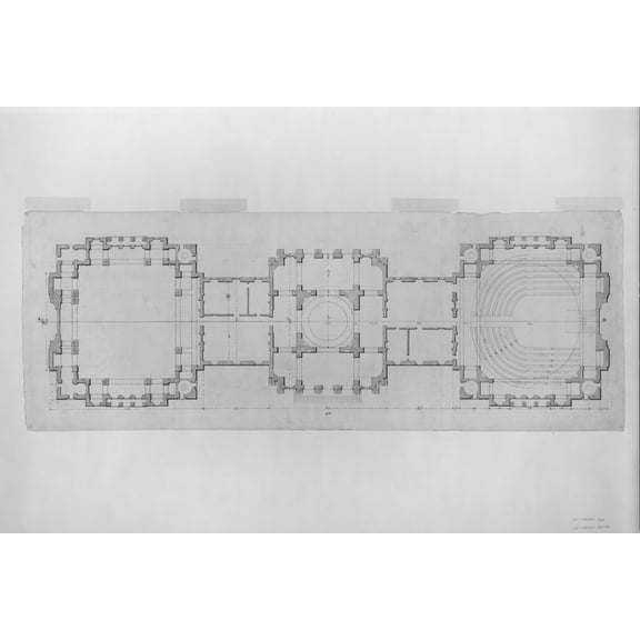 Print: United States Capitol, Washington, D.C. Ground Floor Plan, 1792