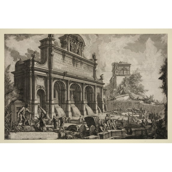 Print: Veduta Del Castello Dell' Acqua Paola Sul Monte Aureo, 1751