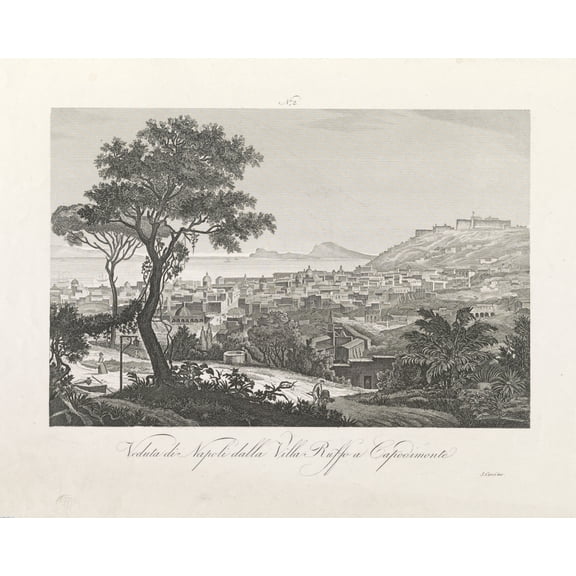Print: Veduta Di Napoli Dalla Villa Ruffo A Capodimonte
