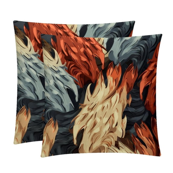 Print Velvet Pillow Covers Set of 2 with Unique Patterns for Decorative Pillows - 16x16, 18x18, 20x20 Inches for Various Occasions