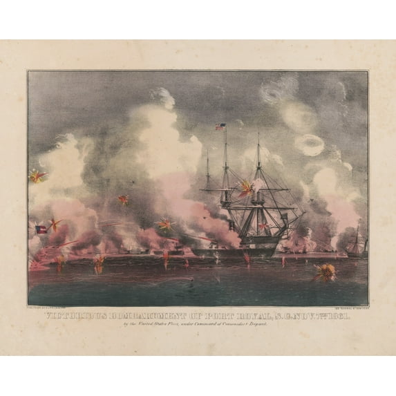 Print: Victorious Bombardment Of Port Royal, South Carolina Nov. 7th