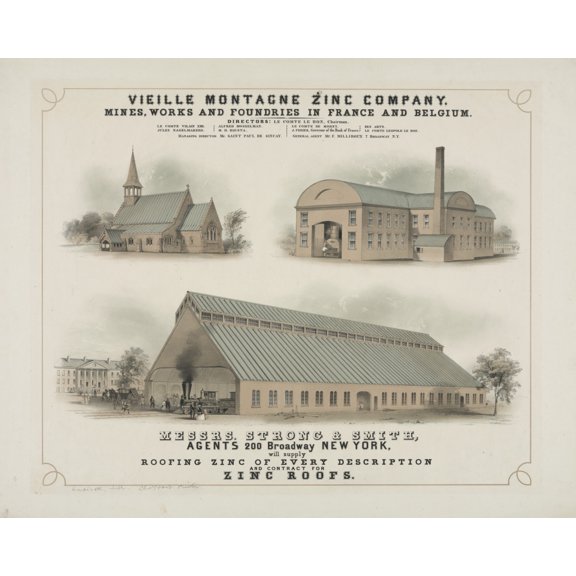 Print: Vieille Montagne Zinc Company. Mines, Works And Foundries In France
