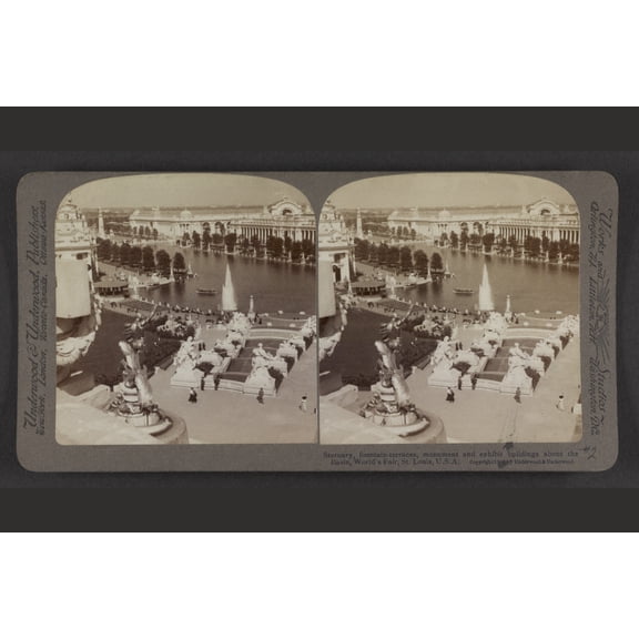 Print: View 4, Statuary, Fountain-Terraces, Monument And Exhibit Buildings