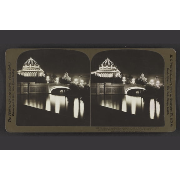 Print: View From Mines Building At Night - Festival Hall, Restaurant