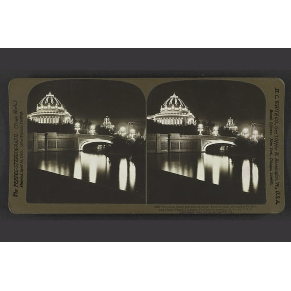 Print: View From Mines Building At Night - Festival Hall, Restaurant