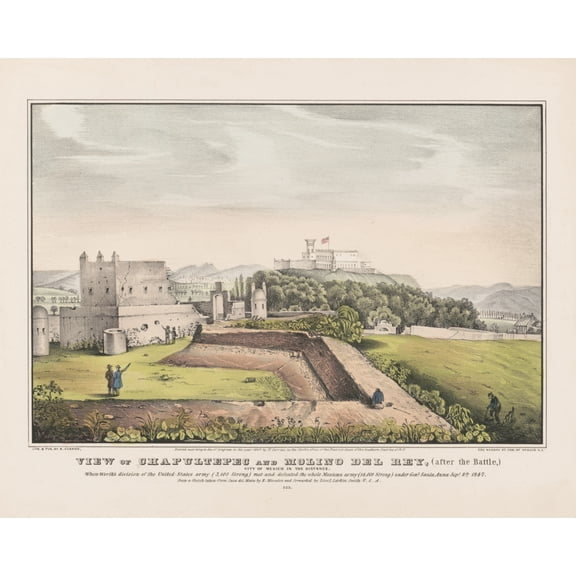 Print: View Of Chapultepec And Molino Del Rey, (After The Battle,): City