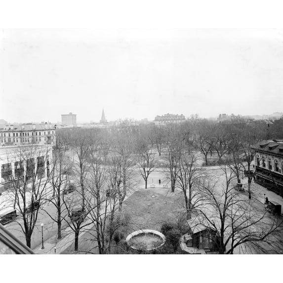 Print: View Of Dupont Circle, Washington, D.C., Looking East, Seen From An
