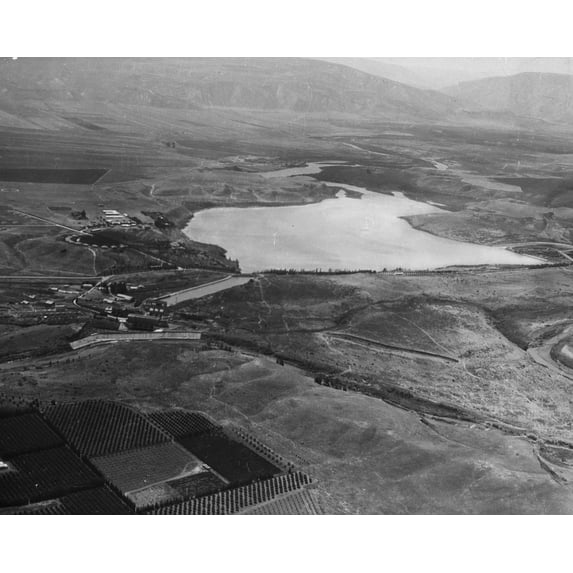 Print: View Of Plain And Lake, Probably In Palestine, circa 1898