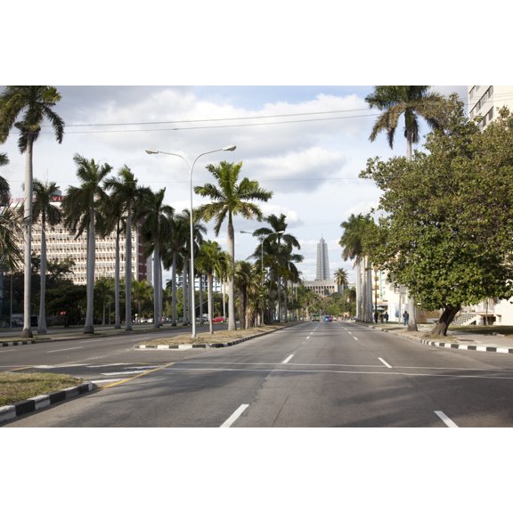 Print: View Of Revolutionary Square In The Distance On A Wide Street