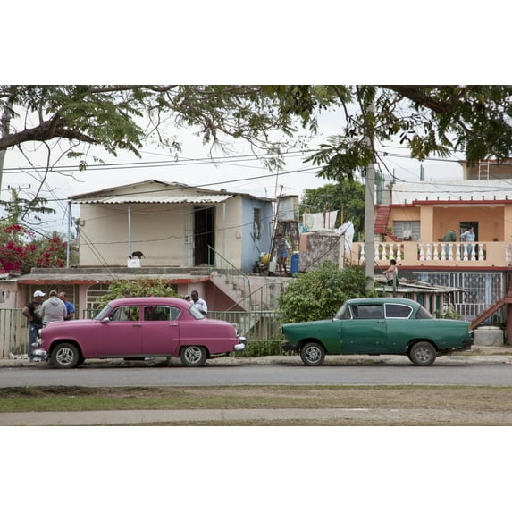 Print: Vintage Cars Are Everywhere In The Suburbs Of Havana, Cuba, 2010