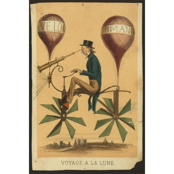 Print: Voyage A La Lune, circa 1865