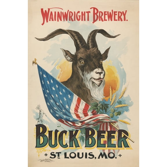 Print: Wainwright Brewery, Buck Beer, St. Louis, Missouri, 1895