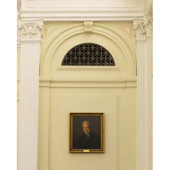 Print: Wall Details And Painting At Edward T. Gignoux U.S. Courthouse