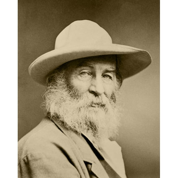 Print: Walt Whitman, Head-And-Shoulders Portrait, Facing Front, Wearing