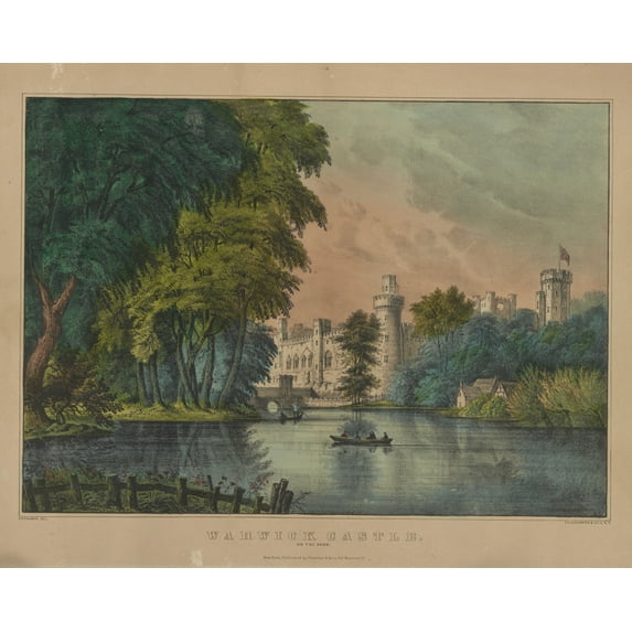 Print: Warwick Castle: On The Avon, circa 1856