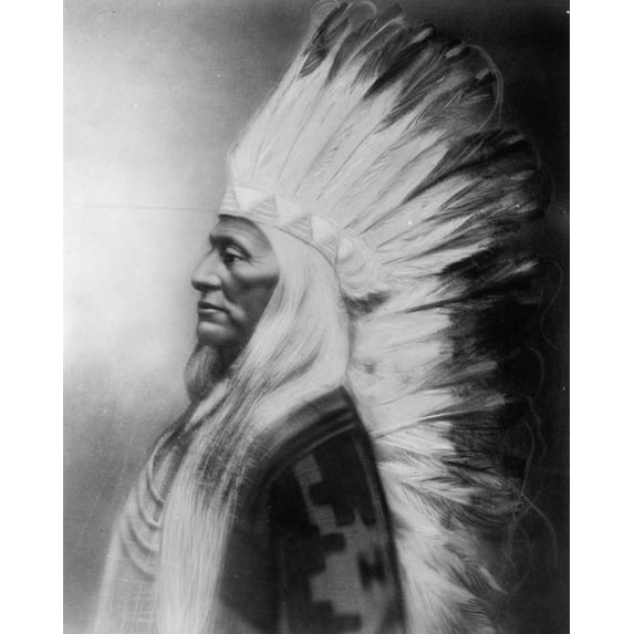 Print: Washakie, Chief Of Shoshones, Half-Length Portrait, Facing Left