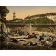 thumbnail image 1 of Print: Washerwomen (Blanchisseuses), Nice, Riviera, circa 1890, 1 of 4