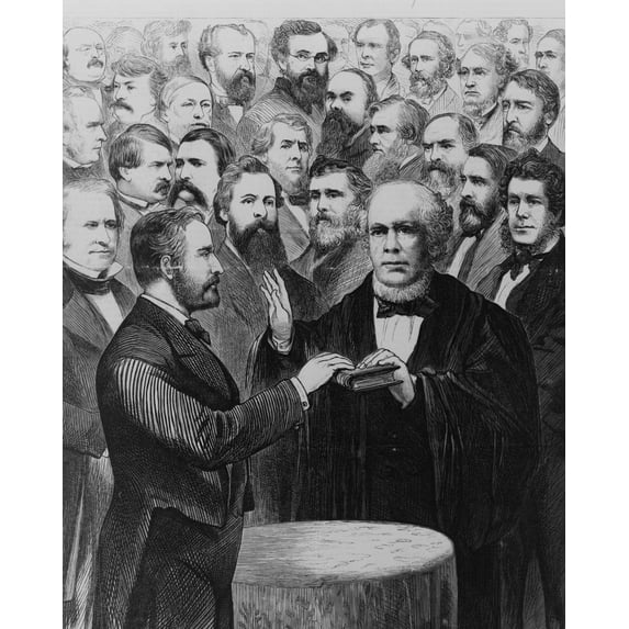 Print: Washington D.C. - The Inauguration - President Grant Taking The