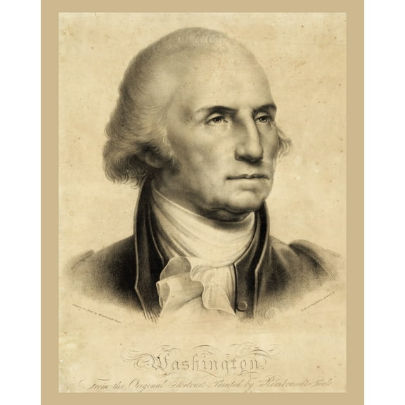 Print: Washington. From The Original Portrait Painted By Rembrandt Peale
