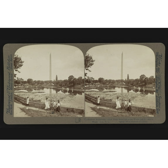 Print: Washington Monument, Tallest Stone Structure In The World (555 Ft.)