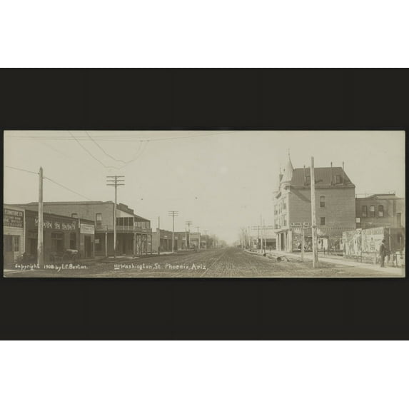 Print: Washington St., Phoenix, Ariz., 1908
