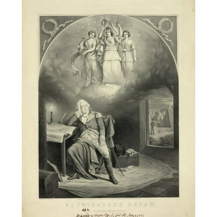 Print: Washington's Dream, 1857