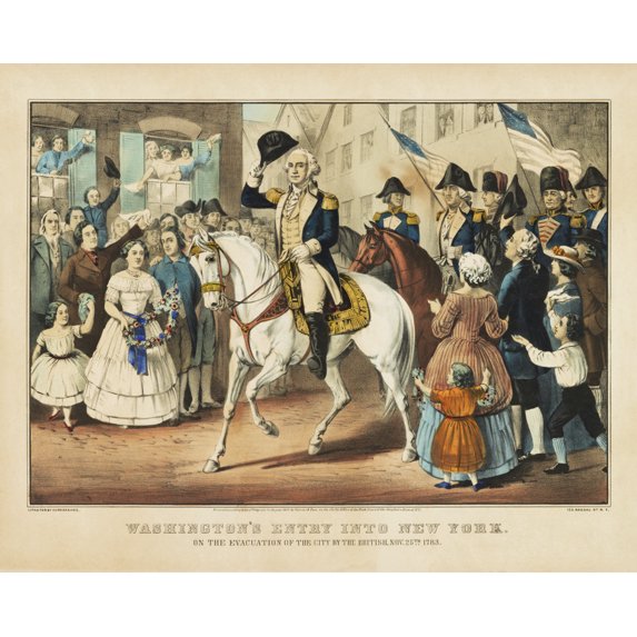 Print: Washington's Entry Into New York: On The Evacuation Of The City By