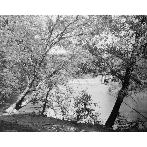 Print: Water Works Dam On The Swannanoa, Asheville, North Carolina, circa