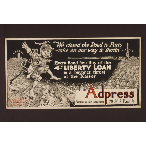 Print: We Closed The Road To Paris - We're On Our Way To Berlin Every Bond