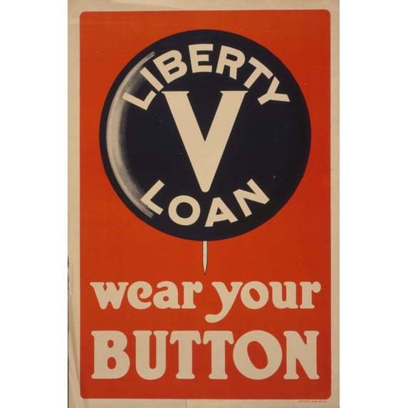 Print: Wear Your Button, 1917