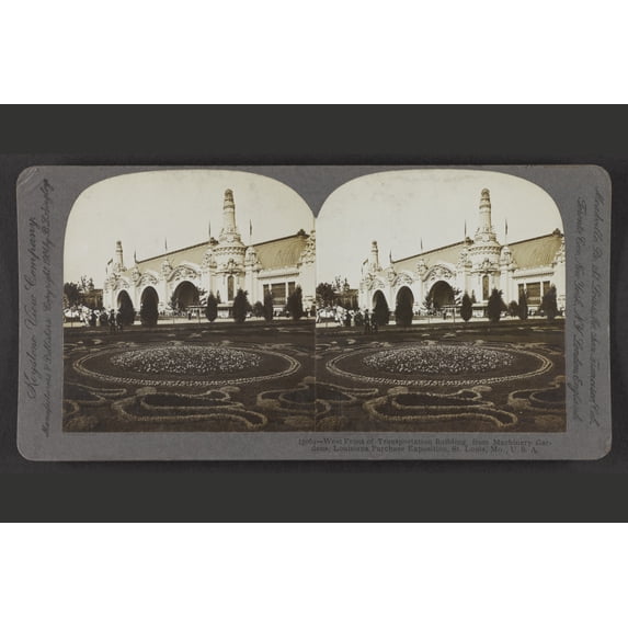 Print: West Front Of Transportation Building, From Machinery Gardens