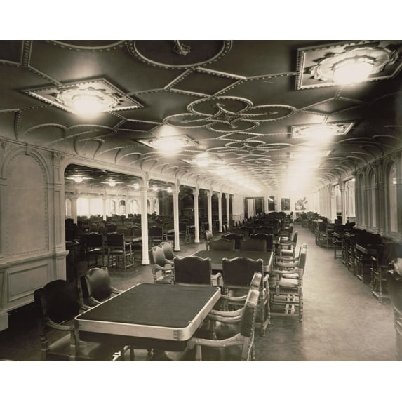 Print: White Star Steamship Olympic 1st Class Dining Room, 1911