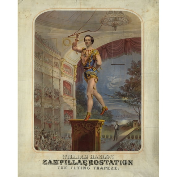 Print: William Hanlon. Zampillaerostation Or The Flying Trapeze