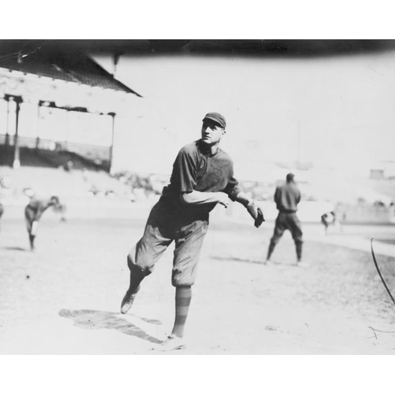 Print: William Lawrence James, Boston Nl Baseball Player, Throwing Ball On