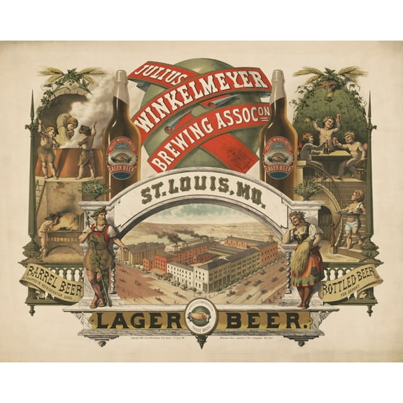 Print: Winkelmeyer Brewery, Lager Beer, St. Louis, Missouri, 1880